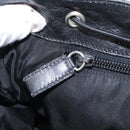 PRADA Backpack Leather Black Silver Auth 121332-24