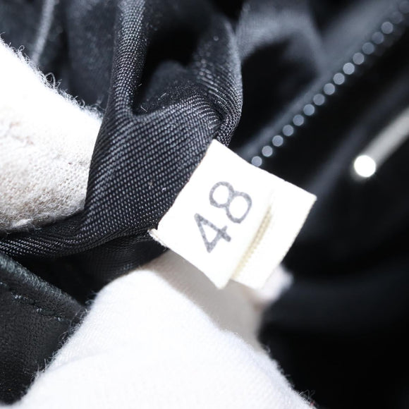 PRADA Backpack Leather Black Silver Auth 121332
