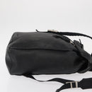 PRADA Backpack Leather Black Silver Auth 121332-3