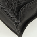 HERMES Her Line MM Hand Bag Canvas Gray Silver Auth 121338-11