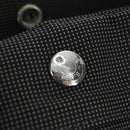 HERMES Her Line MM Hand Bag Canvas Gray Silver Auth 121338-14