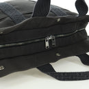 HERMES Her Line MM Hand Bag Canvas Gray Silver Auth 121338-6