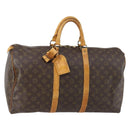LOUIS VUITTON Monogram Keepall 50 Boston Bag M41426 LV Auth 121339-1