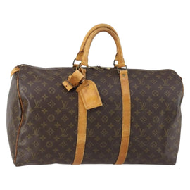 LOUIS VUITTON Monogram Keepall 50 Boston Bag M41426 LV Auth 121339A