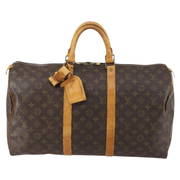 LOUIS VUITTON Monogram Keepall 50 Boston Bag M41426 LV Auth 121339