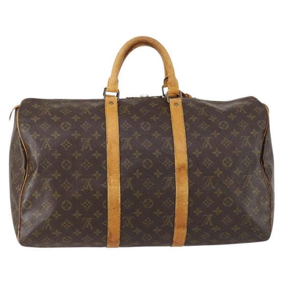 LOUIS VUITTON Monogram Keepall 50 Boston Bag M41426 LV Auth 121339