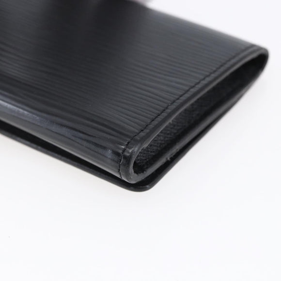 LOUIS VUITTON Epi Anvelop Cult De Vuitto Card Case Black M56169 LV Auth 121342V