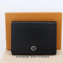 LOUIS VUITTON Epi Anvelop Cult De Vuitto Card Case Black M56169 LV Auth 121342V-12