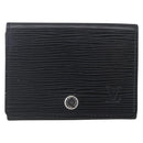 LOUIS VUITTON Epi Anvelop Cult De Vuitto Card Case Black M56169 LV Auth 121342V-13