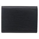 LOUIS VUITTON Epi Anvelop Cult De Vuitto Card Case Black M56169 LV Auth 121342V-2