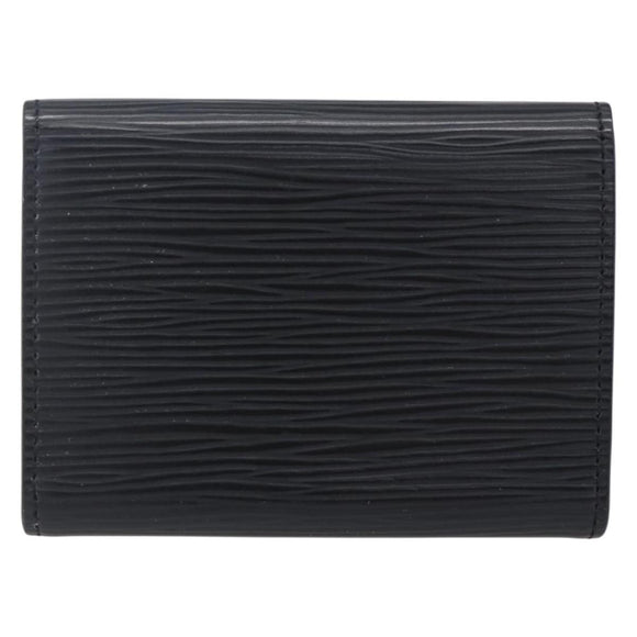 LOUIS VUITTON Epi Anvelop Cult De Vuitto Card Case Black M56169 LV Auth 121342V