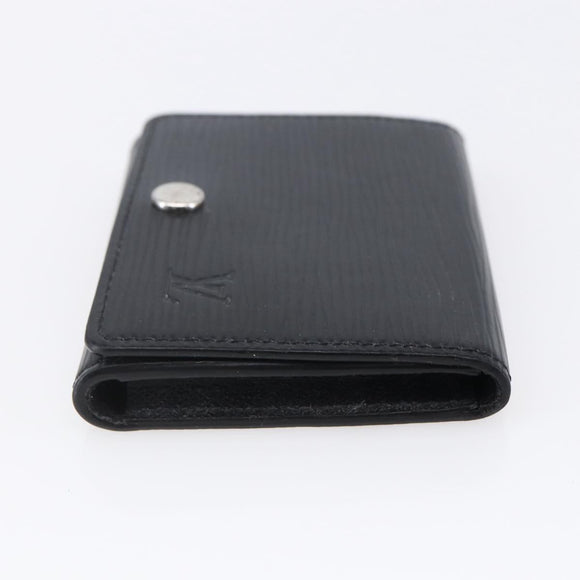 LOUIS VUITTON Epi Anvelop Cult De Vuitto Card Case Black M56169 LV Auth 121342V