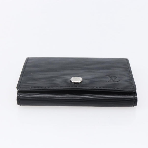 LOUIS VUITTON Epi Anvelop Cult De Vuitto Card Case Black M56169 LV Auth 121342V