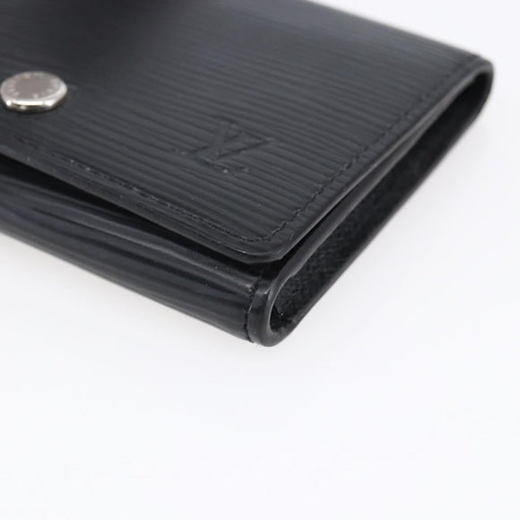 LOUIS VUITTON Epi Anvelop Cult De Vuitto Card Case Black M56169 LV Auth 121342V