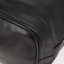 GUCCI Shoulder Bag Leather Black Gold Auth 121343-16