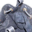 GUCCI Shoulder Bag Leather Black Gold Auth 121343-19