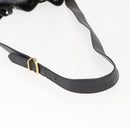 GUCCI Shoulder Bag Leather Black Gold Auth 121343-7