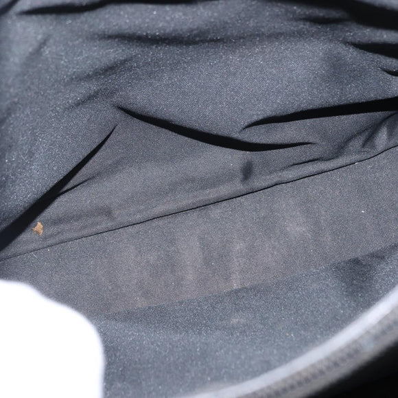 GUCCI GG Canvas Bamboo Hand Bag Nylon Black Silver 0021010 Auth 121344