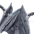 GUCCI GG Canvas Bamboo Hand Bag Nylon Black Silver 0021010 Auth 121344-18