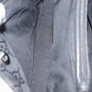 GUCCI GG Canvas Bamboo Hand Bag Nylon Black Silver 0021010 Auth 121344-19