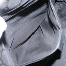 GUCCI GG Canvas Bamboo Hand Bag Nylon Black Silver 0021010 Auth 121344-22