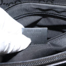 GUCCI GG Canvas Bamboo Hand Bag Nylon Black Silver 0021010 Auth 121344-12