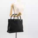 GUCCI GG Canvas Bamboo Hand Bag Nylon Black Silver 0021010 Auth 121344-23