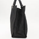 GUCCI GG Canvas Bamboo Hand Bag Nylon Black Silver 0021010 Auth 121344-3
