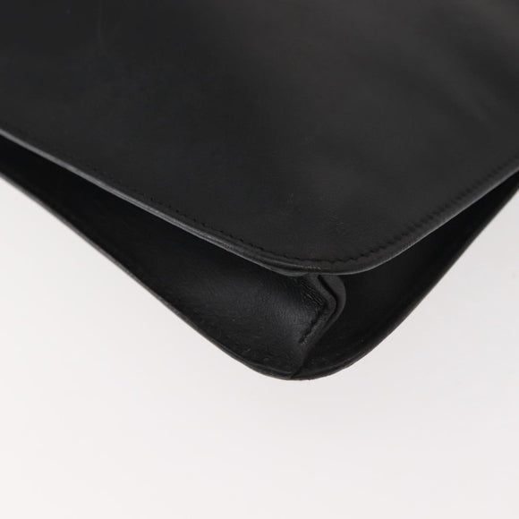 PRADA Shoulder Bag Leather Black Auth 121345