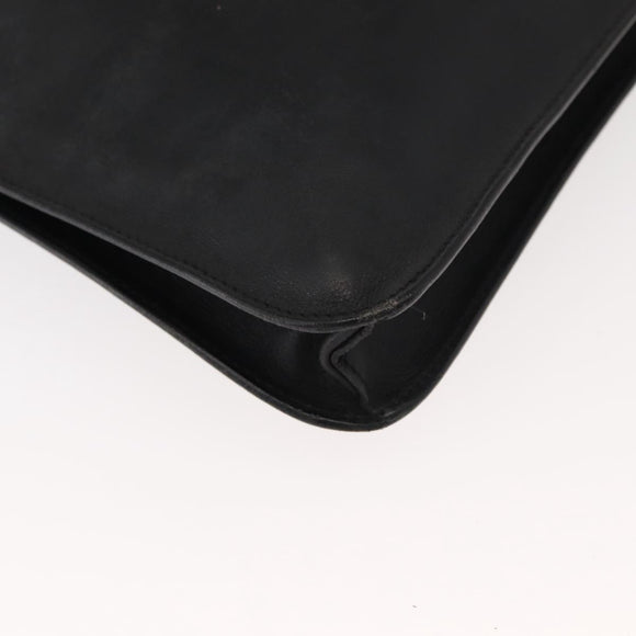 PRADA Shoulder Bag Leather Black Auth 121345