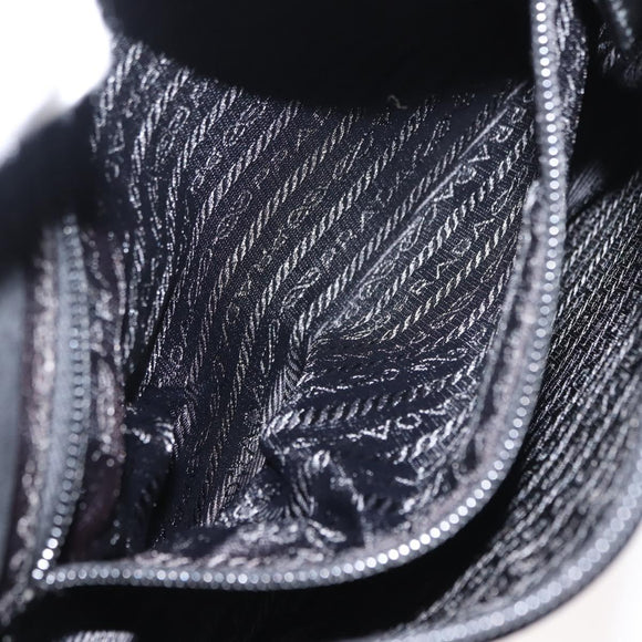 PRADA Shoulder Bag Leather Black Auth 121345