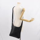 PRADA Shoulder Bag Leather Black Auth 121345-21