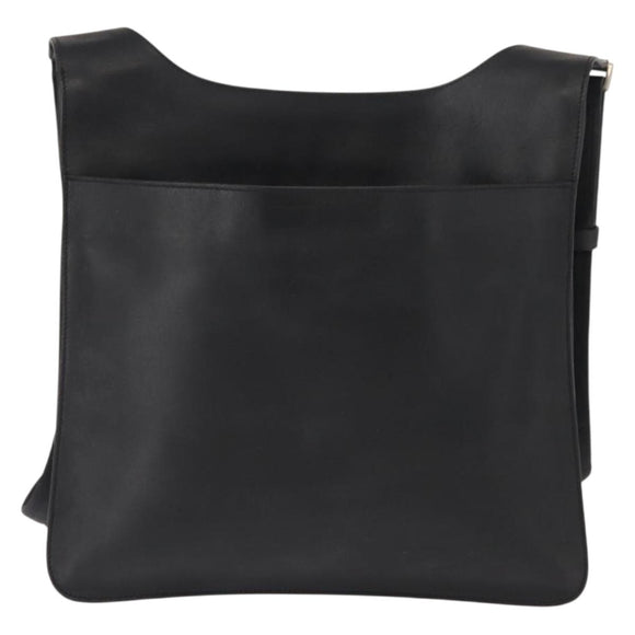 PRADA Shoulder Bag Leather Black Auth 121345