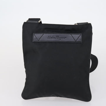 Salvatore Ferragamo Shoulder Bag PVC Nylon 2 Set Beige Black Auth 121346 - 0