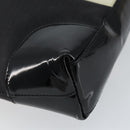 GUCCI Shoulder Bag Enamel Canvas Black Gold 001 4231 Auth 121347-14