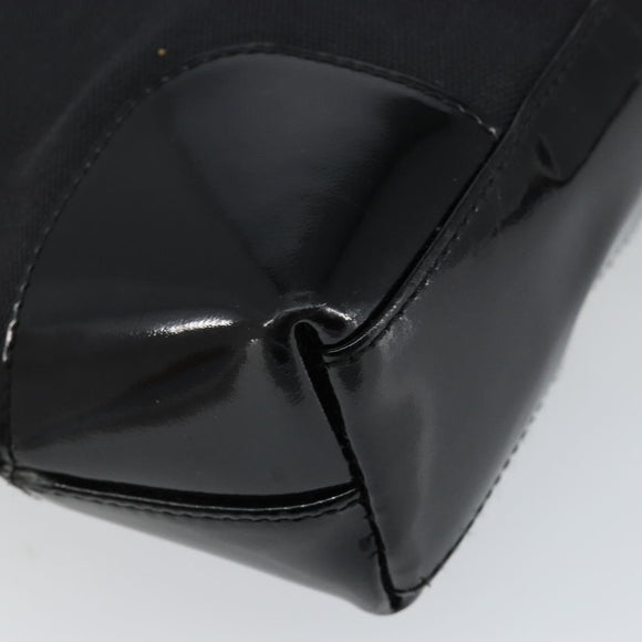 GUCCI Shoulder Bag Enamel Canvas Black Gold 001 4231 Auth 121347