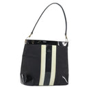 GUCCI Shoulder Bag Enamel Canvas Black Gold 001 4231 Auth 121347-1