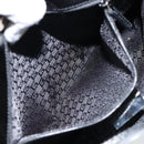 GUCCI Shoulder Bag Enamel Canvas Black Gold 001 4231 Auth 121347-21