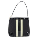 GUCCI Shoulder Bag Enamel Canvas Black Gold 001 4231 Auth 121347-13