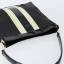 GUCCI Shoulder Bag Enamel Canvas Black Gold 001 4231 Auth 121347-6