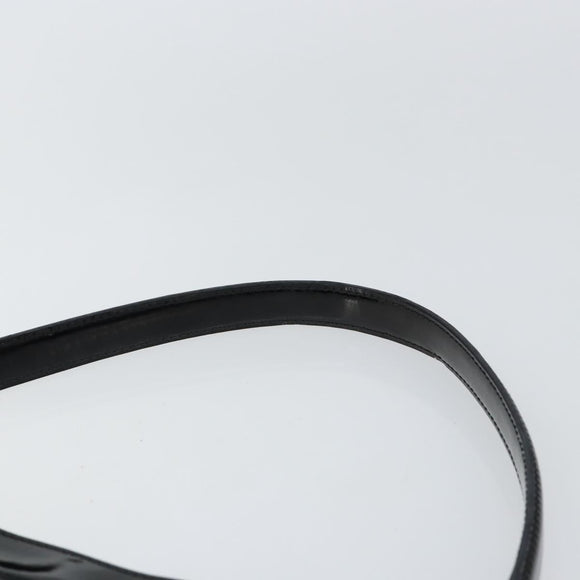 GUCCI Shoulder Bag Enamel Canvas Black Gold 001 4231 Auth 121347