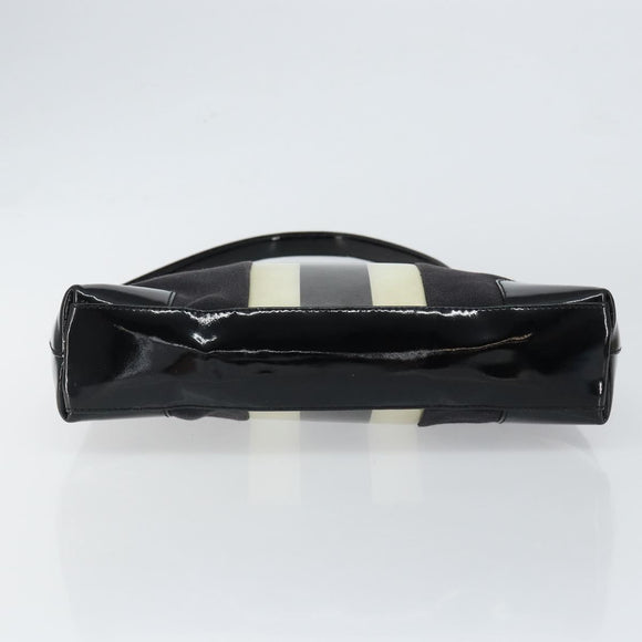 GUCCI Shoulder Bag Enamel Canvas Black Gold 001 4231 Auth 121347