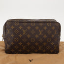 LOUIS VUITTON Monogram Trousse Toilette 28 Clutch Bag M47522 LV Auth 121351-12