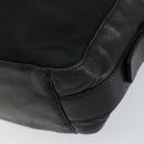 PRADA Shoulder Bag Nylon Leather Black Silver Auth 121352-15