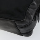 PRADA Shoulder Bag Nylon Leather Black Silver Auth 121352-17