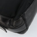 PRADA Shoulder Bag Nylon Leather Black Silver Auth 121352-18