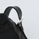 PRADA Shoulder Bag Nylon Leather Black Silver Auth 121352-19