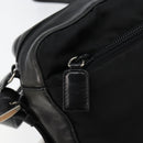 PRADA Shoulder Bag Nylon Leather Black Silver Auth 121352-21