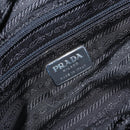 PRADA Shoulder Bag Nylon Leather Black Silver Auth 121352-22