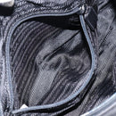 PRADA Shoulder Bag Nylon Leather Black Silver Auth 121352-25